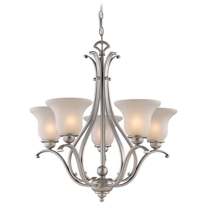 Andover Mills™ Macalla 5 Light Dimmable Tiered Chandelier & Reviews